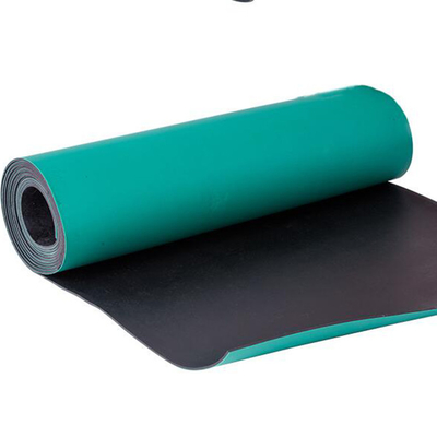 ওয়ার্কবেঞ্চ টেবিলের জন্য সবুজ 1.2mx10m 2mm ESD অ্যান্টিস্ট্যাটিক রাবার ম্যাট