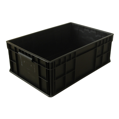 ESD পরিবাহী প্লাস্টিক বক্স কালো Antistatic ঢেউতোলা টোট বক্স