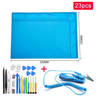 ফোন কম্পিউটারের জন্য 650g ESD সোল্ডারিং ম্যাট তাপ প্রতিরোধী মেরামত স্টেশন আয়রন