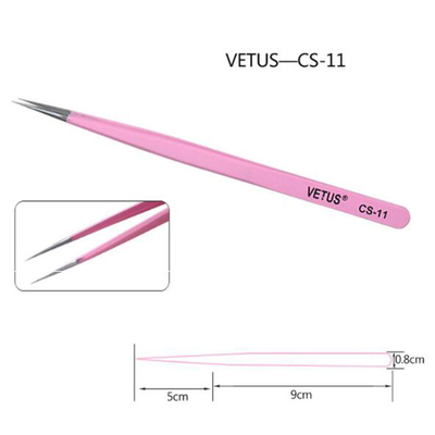 Vetus ESD 15 Tweezers Antistatic Precision Eyebow স্টেইনলেস স্টীল Tweezers